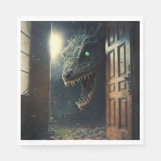 Monsters lurk napkin (Front)