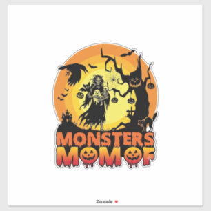 Monsters Mum Halloween Monster Ghost Skeleton Spoo