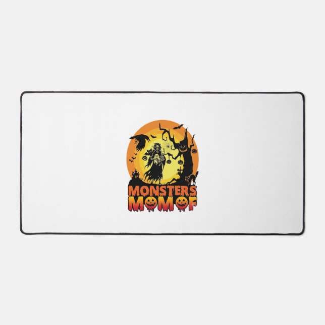 Monsters Mum Halloween Monster Ghost Skeleton Spoo Desk Mat (Front)