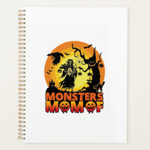 Monsters Mum Halloween Monster Ghost Skeleton Spoo Planner