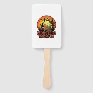 Monsters Mum Halloween Skeleton Pumpkin Owl Spooky Hand Fan