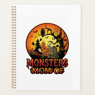 Monsters Mum Halloween Skeleton Pumpkin Owl Spooky Planner