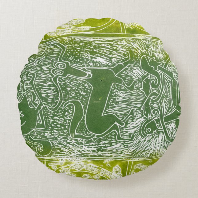 Monsters of Aberlamno Round Cushion (Front)