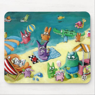 Monsters on the Beach Mouse Pad