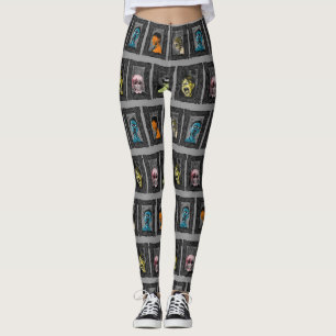 Monsters Portraits Creepy Illustrations Zombies Leggings