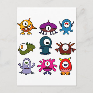 Monsters Postcard