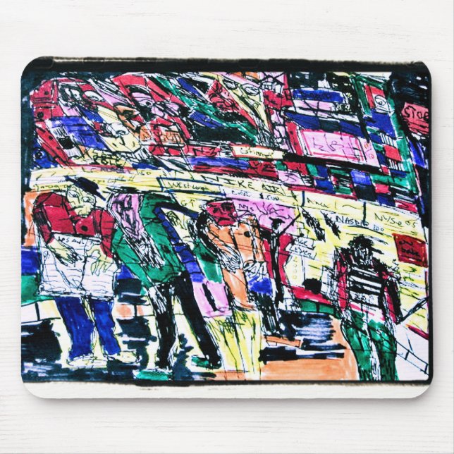 monsters stock market mouse pad (Front)