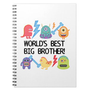 Monsters World Best Big Brother Spiral Notebook