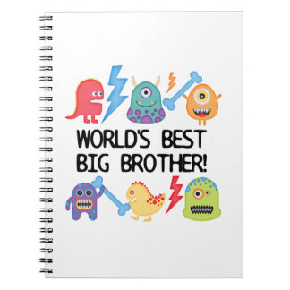 Monsters World Best Big Brother Spiral Notebook