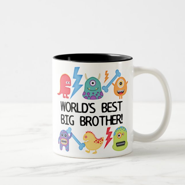 Monsters World Best Big Brother Two-Tone Coffee Mug (Right)