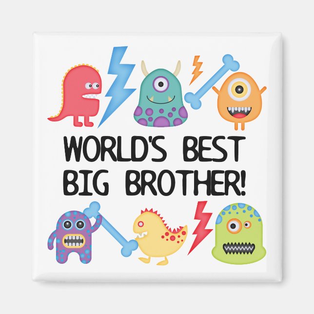 Monsters World's Best Big Brother Magnet (Front)