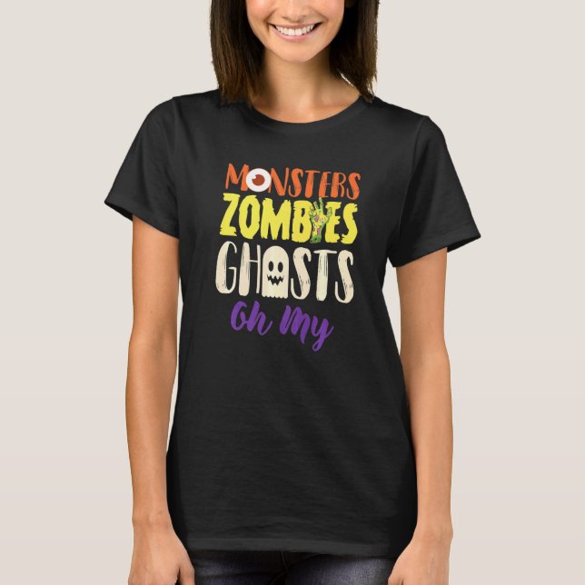 Monsters Zombies Ghosts T-Shirt (Front)