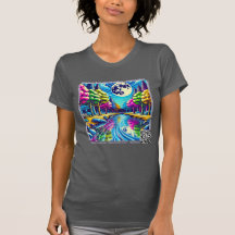 Monstream Creek Pop-Art Nature Design T-Shirt