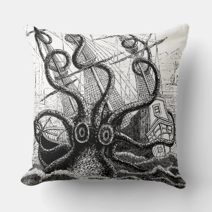 Monstrous Octopus Attacks a Ship Cushion