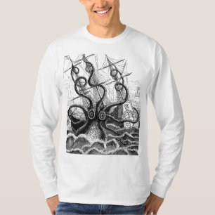 Monstrous Octopus Attacks a Ship T-Shirt