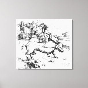 Monstrous Pig Canvas Print