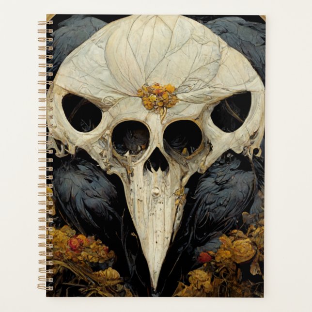 Monstrous Raven Horror Goth Gothic Planner (Front)