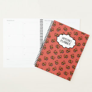 Monstrous trick-or-treat planner - orange/grey