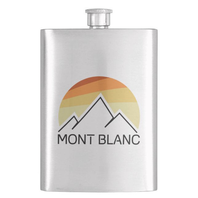 Mont Blanc France Retro Hip Flask (Front)