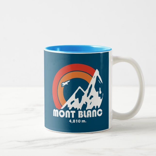 Mont Blanc France Sun Eagle Two-Tone Coffee Mug (Right)