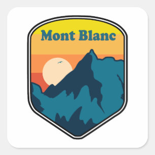 Mont Blanc France Sunrise Square Sticker