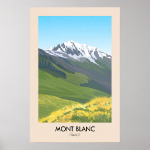 Mont Blanc France Travel Poster
