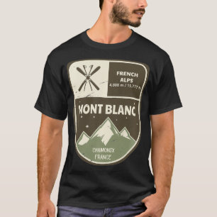 Mont Blanc French Alps Chamonix France Vintage T-Shirt