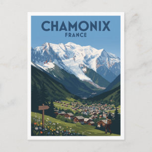 Mont Blanc from Chamonix France Gift Postcard