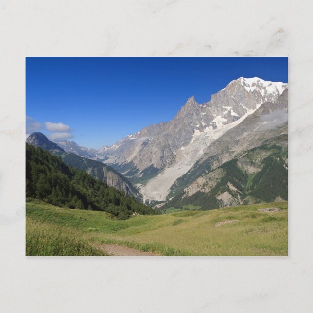 mont Blanc from Ferret valley, Italy Postcard (Front)
