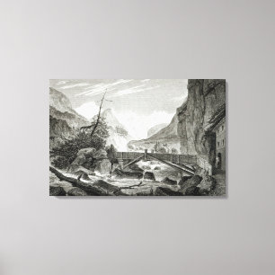 Mont Blanc from the Baths of St. Didier Canvas Print