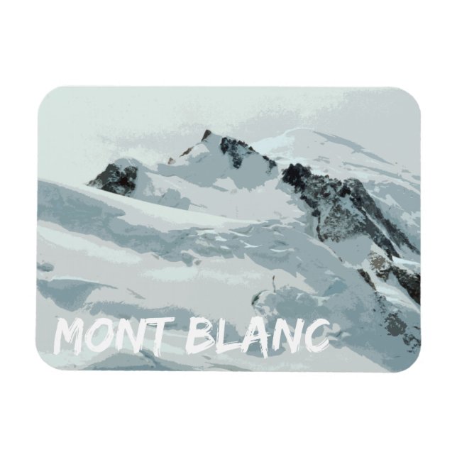 Mont Blanc Mountain Peak, France Magnet (Horizontal)