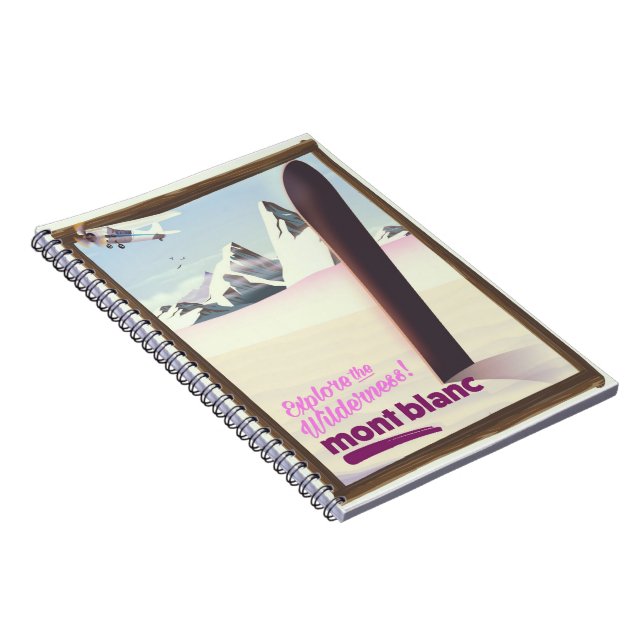 mont blanc Snowboarding travel poster. Notebook (Right Side)
