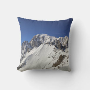 Mont Blanc winter mountains Throw Pillow