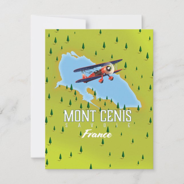 Mont Cenis Savoie, france Map (Front)