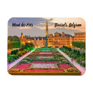 Mont des Arts Brussels Belgium stylised Magnet