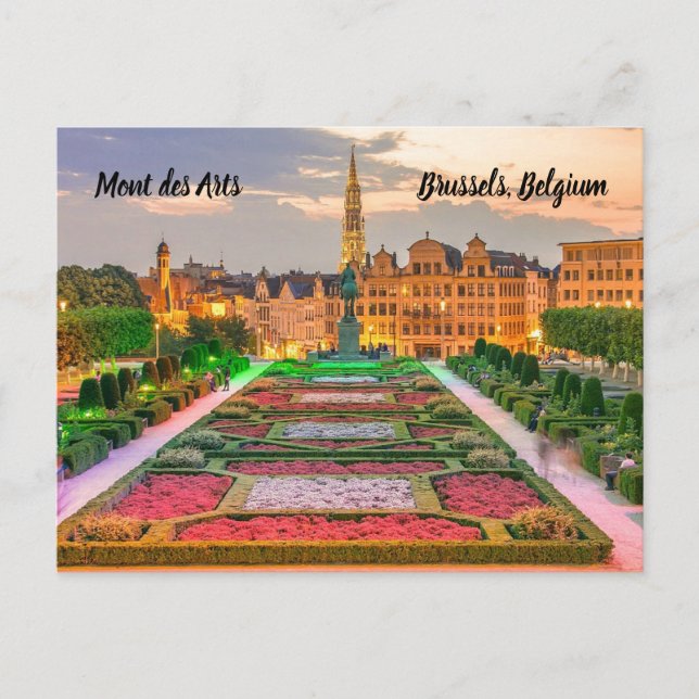 Mont des Arts Brussels Belgium stylised Postcard (Front)