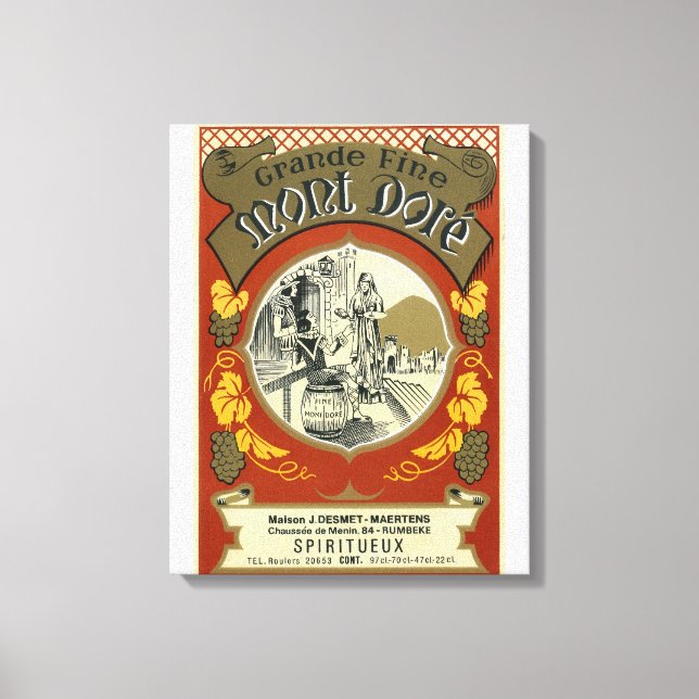 Mont Dore Wine LabelEurope Canvas Print (Front)