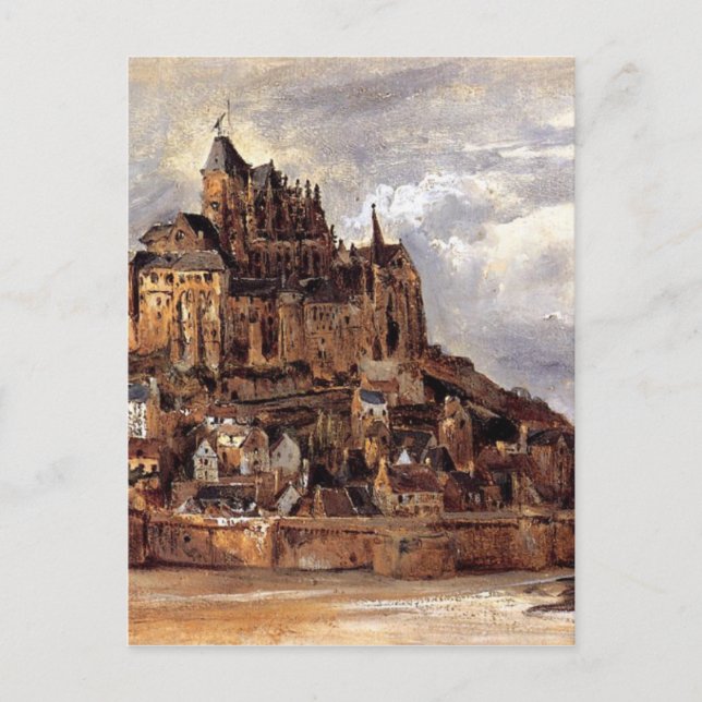 Mont Saint-Michel by Theodore Rousseau Postcard (Front)