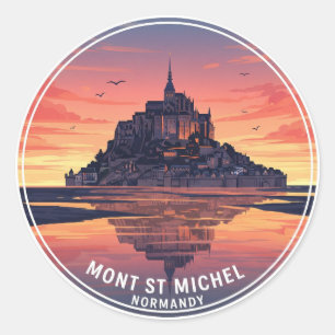 Mont Saint-Michel Classic Round Sticker