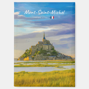 Mont-Saint-Michel, France - Mediaeval Abbey Flat Magnet