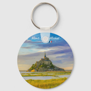 Mont-Saint-Michel, France - Mediaeval Abbey Key Ring