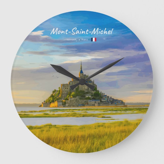 Mont-Saint-Michel, France - Mediaeval Abbey Large Clock (Front)