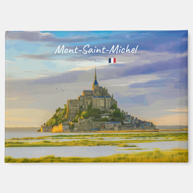 Mont-Saint-Michel, France - Mediaeval Abbey Magnet (Front)