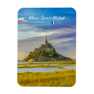 Mont-Saint-Michel, France - Mediaeval Abbey Rounde Magnet