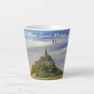 Mont-Saint-Michel, France - Mediaeval Abbey Small Latte Mug