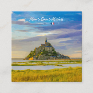 Mont-Saint-Michel, France - Mediaeval Abbey Square Business Card