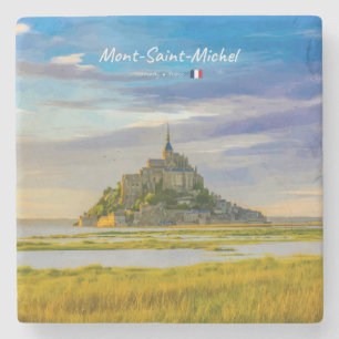 Mont-Saint-Michel, France - Mediaeval Abbey Stone Coaster