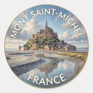 Mont Saint-Michel France Mediaeval Island Abbey Classic Round Sticker