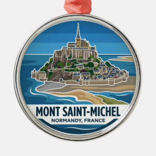 Mont Saint-Michel France Metal Tree Decoration
