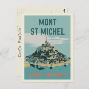 Mont Saint Michel illustration France Postcard